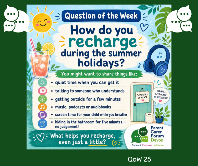 QUESTION OF THE WEEK How do you recharge during the summer holidays?